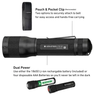 Ledlenser P7R Special Edition Rechargable 1100 Lumen Dual Power Source LED Hand Torch for Walking and Hiking