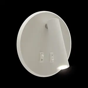 CGC JONES White Round LED Indoor Wall Light With LED Halo Edge