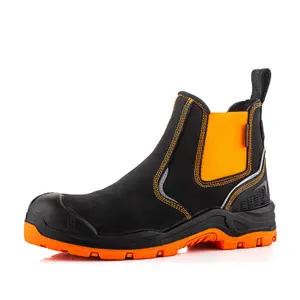 Buckbootz BUCKZVIZ Waterproof Hi-Vis Safety Dealer Work Boots Orange - Size 13