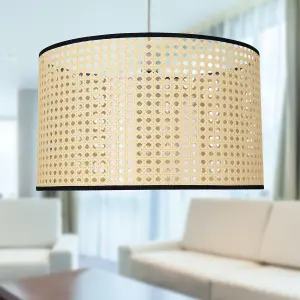 First Choice Lighting Woven 40cm Wicker Easy Fit Pendant Shade