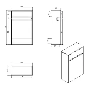 Nebula Back to Wall Toilet WC Unit in Concrete