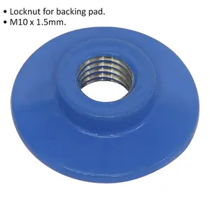 M10 x 1.5mm Pad Locknut for Orbital Sanding & Grinding Backing Pads