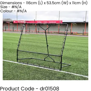 6 x 6.5ft Adjustable Angle Large Football Rebounder - Pitch Training Bounce Net