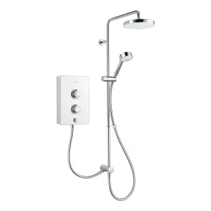 Mira Decor Dual White Manual Electric Shower, 10.8kW