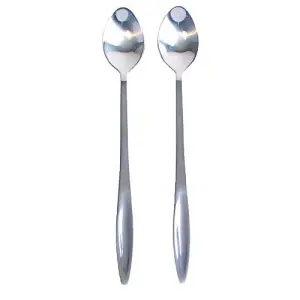 Chef Aid Long Handled Spoons (Pack of 2) Silver (One Size)