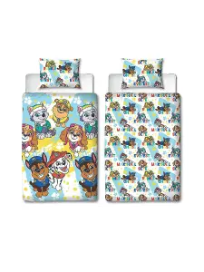 Paw Patrol Splodge Single Rotary Duvet and Pillowcase Set