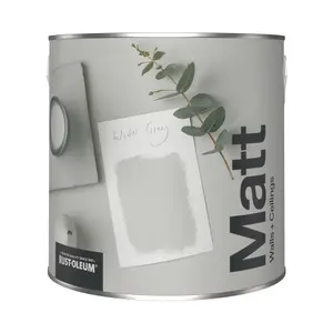 Rust-Oleum Washable Matt Wall Paint - Winter Grey 2.5L