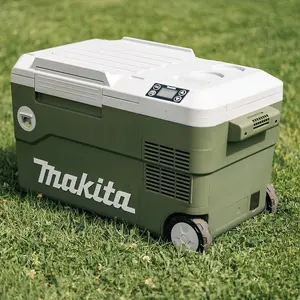 Makita DCW180Z 18v LXT 20L Cooler & Warmer Cool Box Wheeled Bare + Plug + Chair