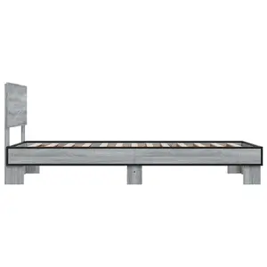 Berkfield Bed Frame without Mattress Grey Sonoma 90x190 cm Single