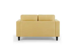 Dale 2 Seater Linen Sofa, Mustard Linen Fabric