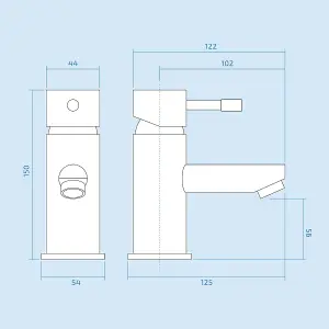 Nes Home 2 In 1 Compact Close Coupled Toilet & Basin Combo with Mono Mixer Tap