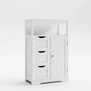 MCC Direct Bathroom Storage Cabinet with 3 Drawers - Dakota White