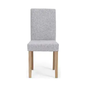 Evie Grey Fabric Dining Chairs (Pair)