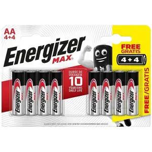 Energizer AA Max - Pack of 8 (4+4) (Energizer)