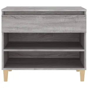 Berkfield Shoe Cabinet Grey Sonoma 70x36x60 cm Engineered Wood