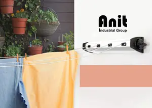 Aluminium Corrosion-Resistant RETRACTABLE 12M 4 LINE CLOTHES DRYER / WALL MOUNTED/ Suitable Outdoor and Indoor