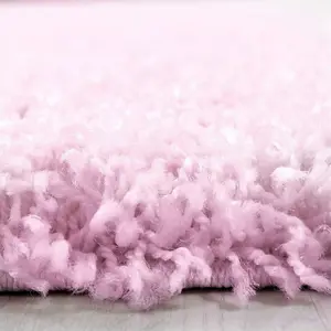 Large Baby Pink Shaggy Area Rugs Elegant and Fade-Resistant Carpet Runner - 160x230 cm