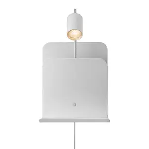 Nordlux Roomi Indoor Living Dining Bedroom Metal Wall Light in White (Diam) 24.8cm