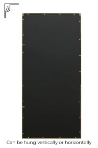 MirrorOutlet - The Genestra - Gold Contemporary Wall & Leaner Garden Mirror 71"x 33" (180 x 85 cm)