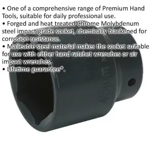 45mm Forged Impact Socket - Heavy Duty 3/4" Drive Tool for Professionals and DIY Enthusiasts