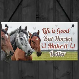 Red Ocean Horsey Daughter Gift For Christmas Horse Pony Stable Door Sign Horse Lover Gift For Girls