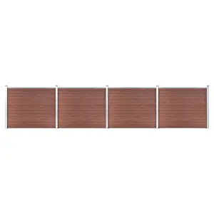 Berkfield Fence Panel Set WPC 699x146 cm Brown