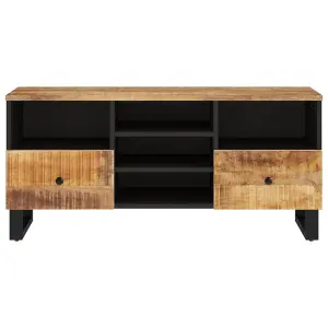 Berkfield TV Cabinet 100x33x46 cm Solid Wood Mango and Engineered Wood