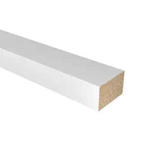 GoodHome Caraway Innovo White Wall post, (W)2400mm (L)25mm