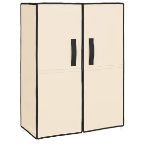 Berkfield Shoe Cabinet Cream 60x28x90 cm Fabric