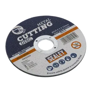 Sealey General-Purpose Flat Cutting Disc 115 x 3mm 22 mm Bore PTC/115C