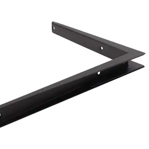 EAI Strong Shelf Bracket Mitre Reinforced Hi-Load Pattern - Black - Pack of 10