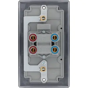 BG Nexus Metal Large 45A Double Pole Cooker Switch & LED Matt Black