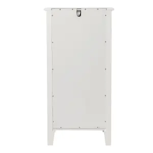 Freestanding Modern White Wooden Bathroom Cabinet with Drawer