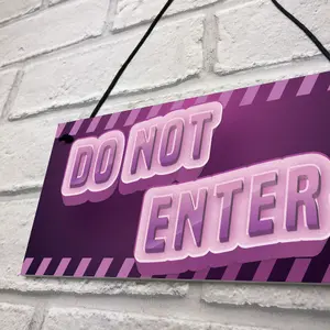 DO NOT ENTER Sign Neon Effect Girls Gaming Sign For Girls Bedroom Daughter Gift