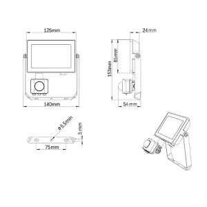 Philips LED Projectline Floodlight 20W 3000K Sensor