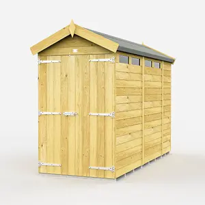 DIY Sheds 4x11 Apex Security Shed - Double Door