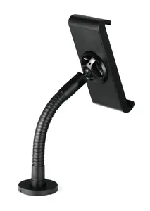 Durable TOUGH Locking Goose Neck Tablet Holder Wall/Table Mount  - Black