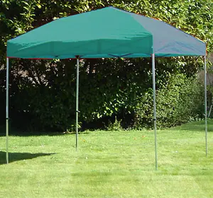 3m x 3m Trader-Max 30 Instant Shelter Pop Up Gazebos Frame & Canopy - Green