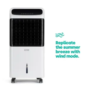 LIVIVO Oscillating Air Cooler & Humidifier: 3-Speed, 12L Tank, LED Display