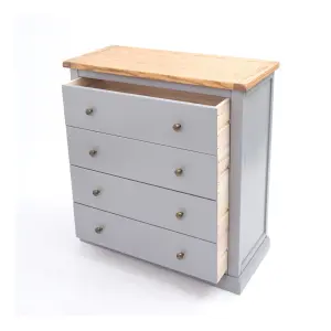 Rocca 4 Drawer Chest of Drawers Brass Knob