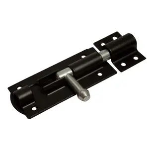 Blooma Black Steel Barrel Door bolt (L)76mm (W)40mm