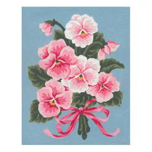 Printed Tapestry Canvas: Pink Floral Bouquet