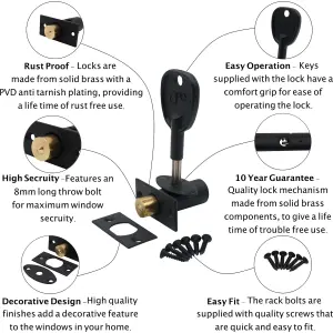 EAI - Rack Bolt - 37mm / 14mm Backset - Black Coated