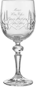 Engraved Crystal Wine Glass