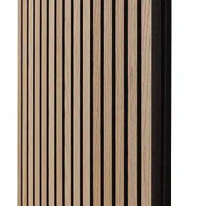 Naturewall SlatWall Midi Natural Oak and Black - 120cm x 60cm on Black Felt