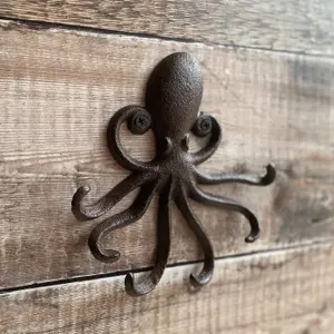 Octopus Wall Hook Rack in Cast Iron