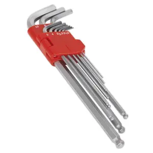 Sealey Ball-End Hex Key Set 9pc Extra-Long Metric AK7140