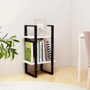 Berkfield 2-Tier Book Cabinet White 40x30x70 cm Solid Pine Wood