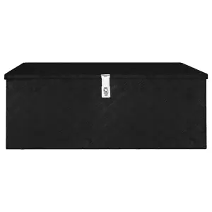 Berkfield Storage Box Black 100x55x37 cm Aluminium