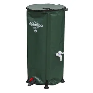 100L Collapsible Garden Water Butt with Drain Tap - Perfect Outdoor Water Storage Solution